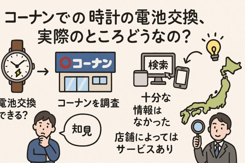 コーナンでの時計の電池交換、実際のところどうなの？