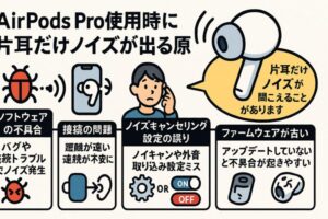 AirPods Pro使用時に片耳だけノイズが出る原因