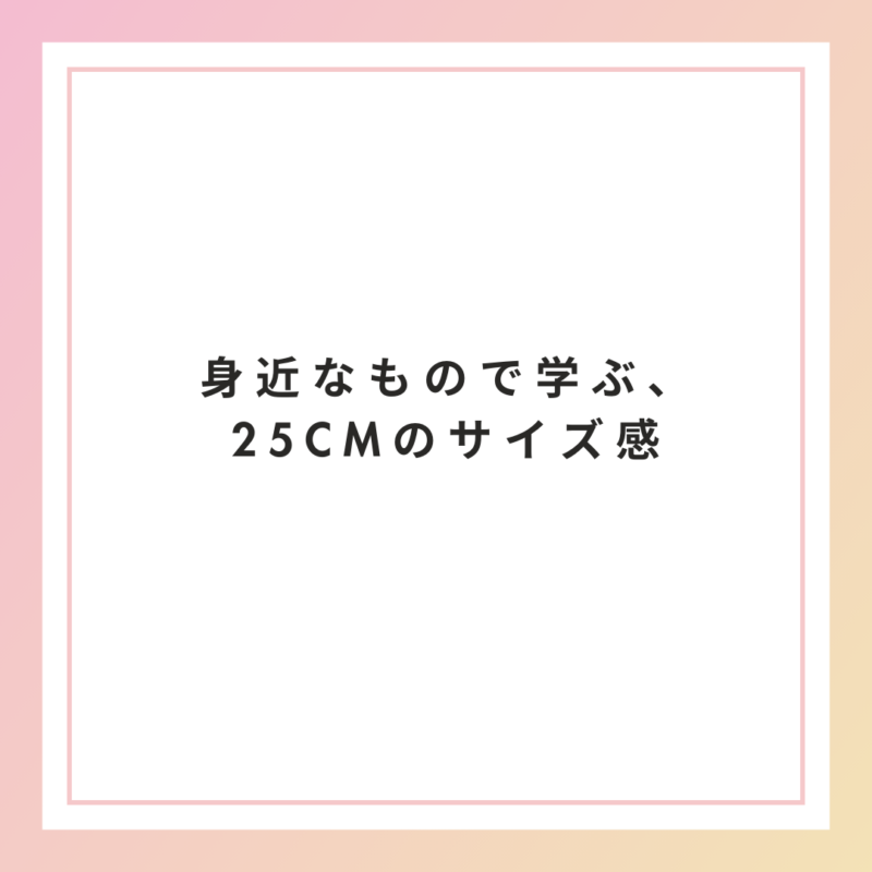 25cmの大きさ、実際にどれくらい？身近なもので測ってみよう | nonoブログ 