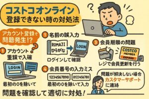 コストコオンラインで登録がうまくいかない時の対処法