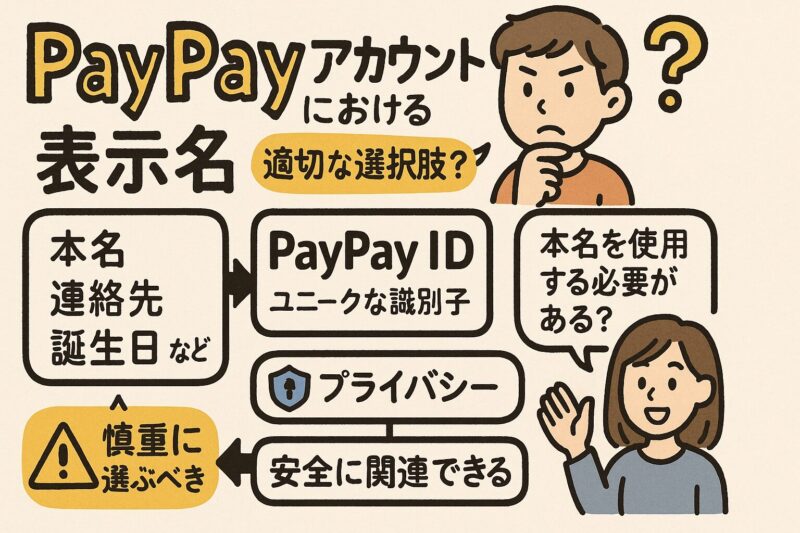PayPayアカウントにおける表示名の選び方