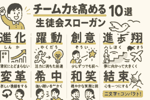 【二字熟語】チーム力を高める生徒会スローガン10選