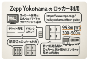 Zepp Yokohamaのロッカー利用について