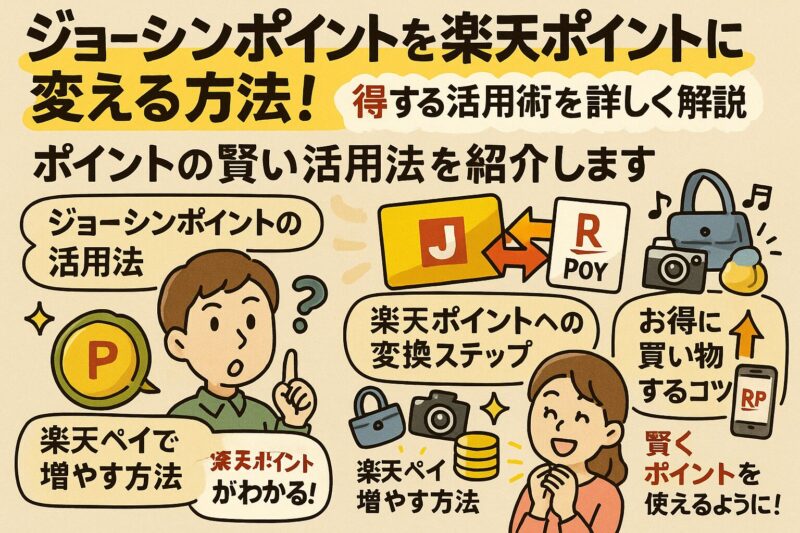ジョーシンポイントを楽天ポイントに変える方法！得する活用術を詳しく解説