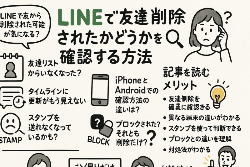 LINEで友達削除されたかどうかを確認する方法
