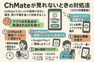 ChMateが見れないときの対処法（2025年最新版）
