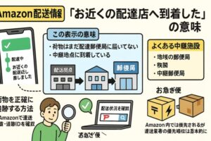 Amazon配送情報「お近くの配送店へ到着しました」の意味