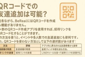 QRコードでの友達追加は可能？
